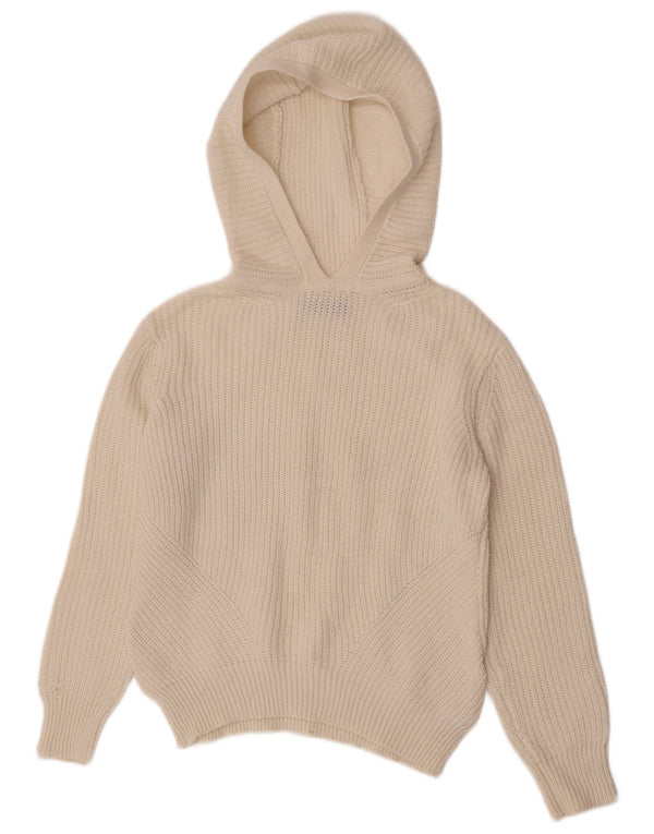 Damski sweter z kapturem Marks & Spencer UK 10, mały, w kolorze złamanej bieli