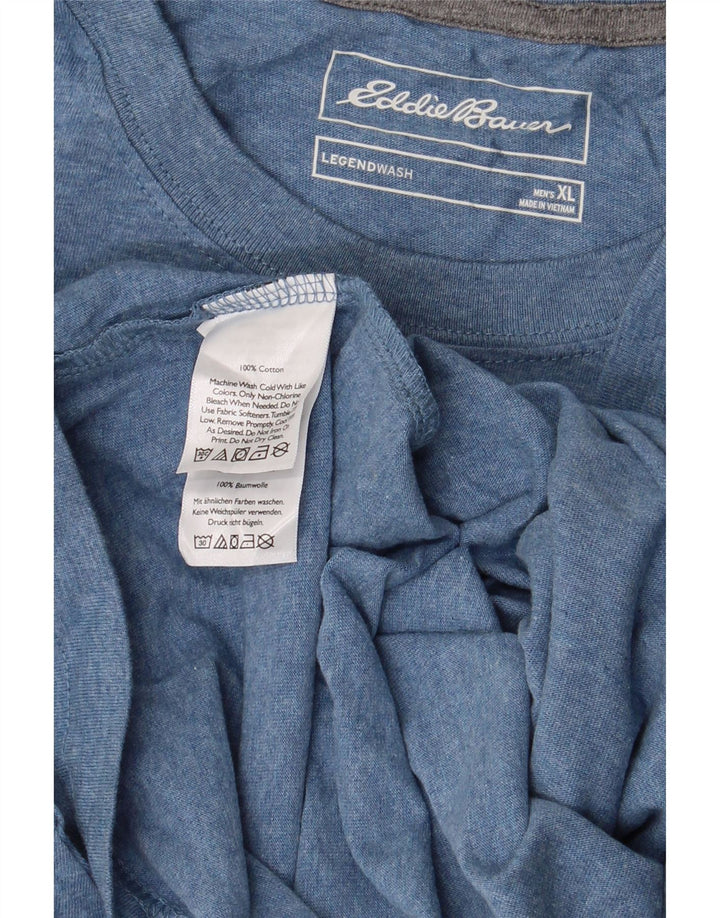 EDDIE BAUER Męska koszulka T-shirt XL, niebieska, bawełniana