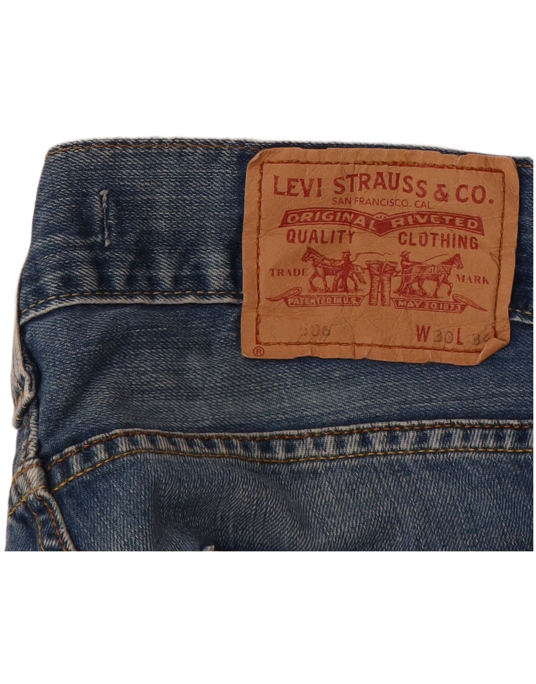 Damskie jeansy Levi's 506 Standard Fit W30 L24 Niebieskie