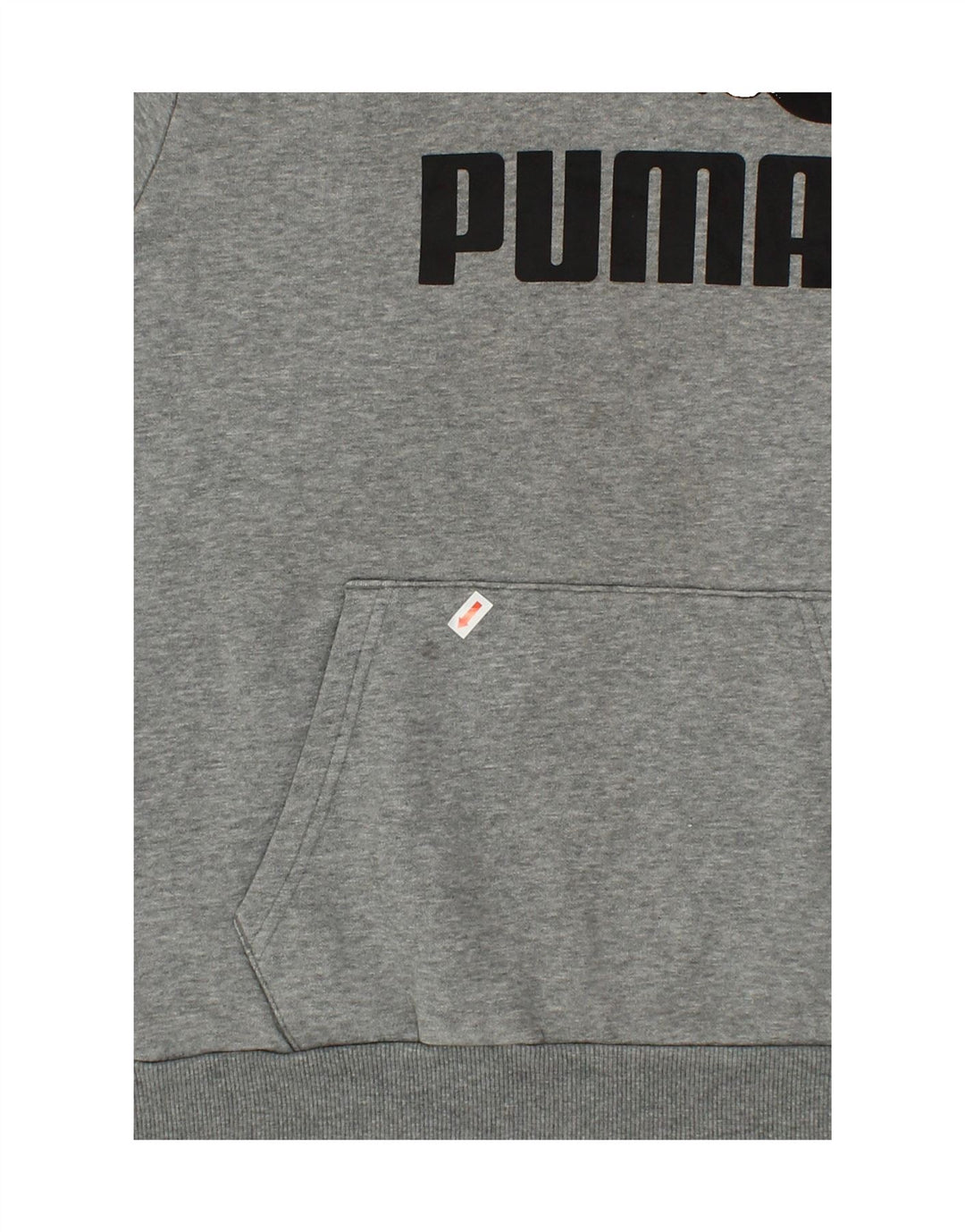 PUMA Mens Graphic Hoodie Jumper Medium Grey Cotton Vintage Puma and Second-Hand Puma from Messina Hembry 