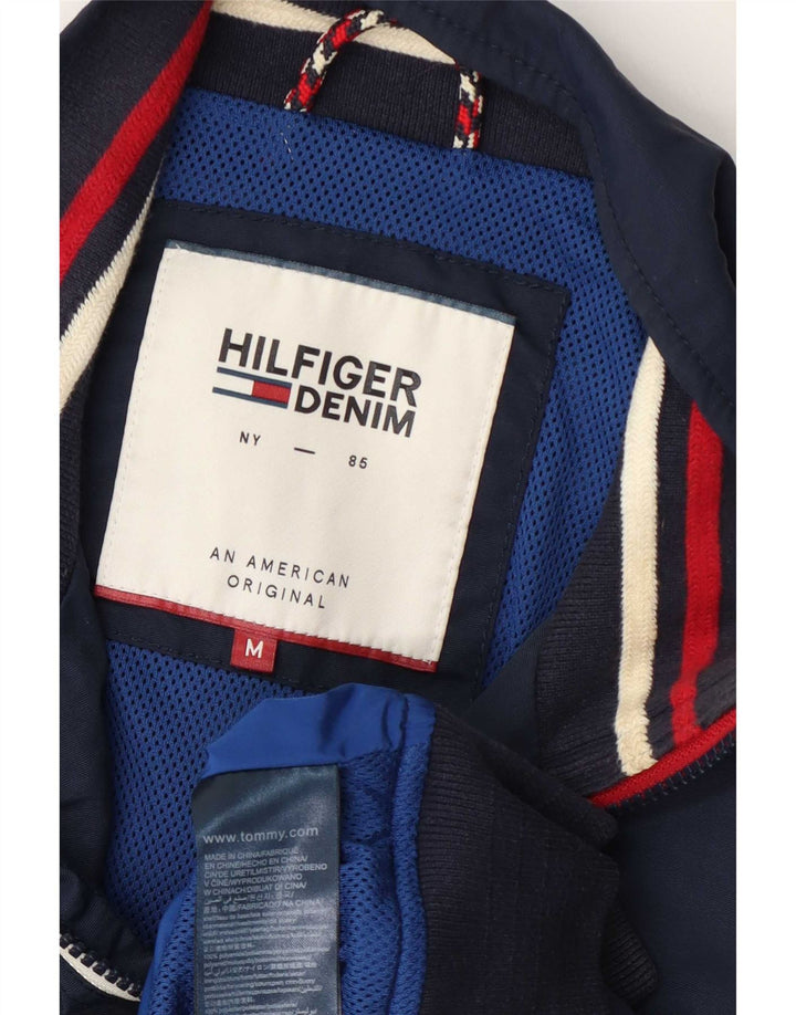 Męska kurtka bomberka Tommy Hilfiger UK 38 Średni granatowy poliamid w paski