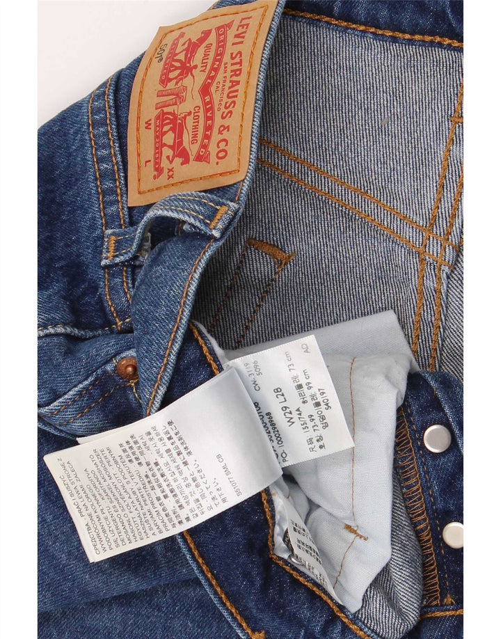Damskie spodenki jeansowe Levi's 501 W29 Średni niebieski, bawełniany
