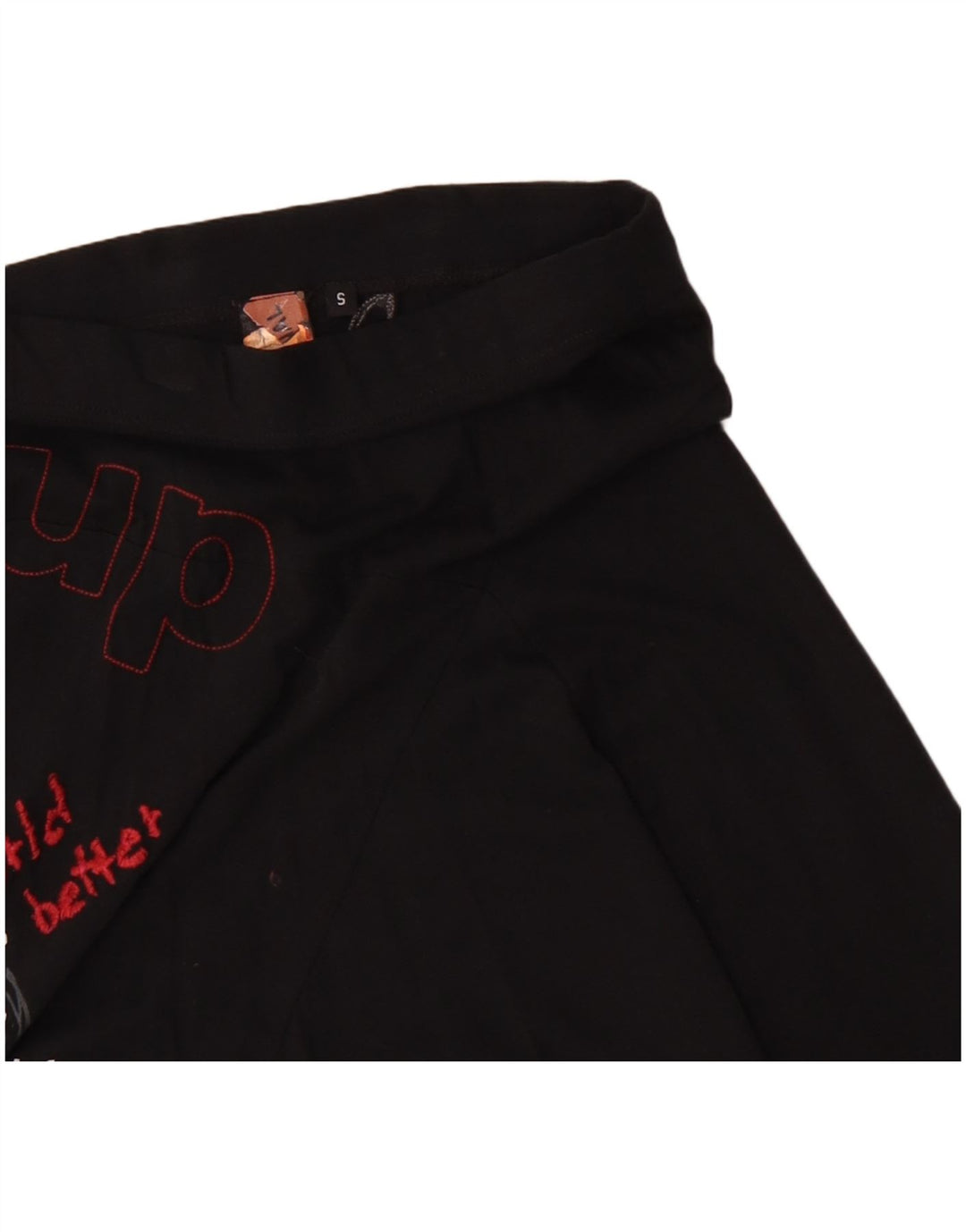 Desigual damska graficzna spódnica w kształcie litery A, mała W25, czarna bawełna