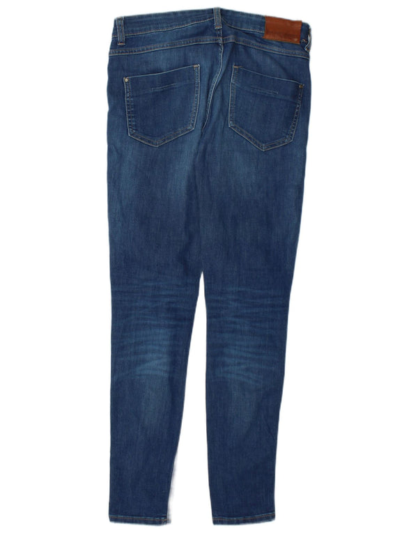 Damskie jeansy skinny ze średnim stanem Zara EU 38 Small W28 L30 Niebieska bawełna