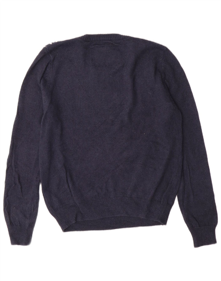 Damski sweter JACK WILLS z okrągłym dekoltem UK 12, średni granatowy