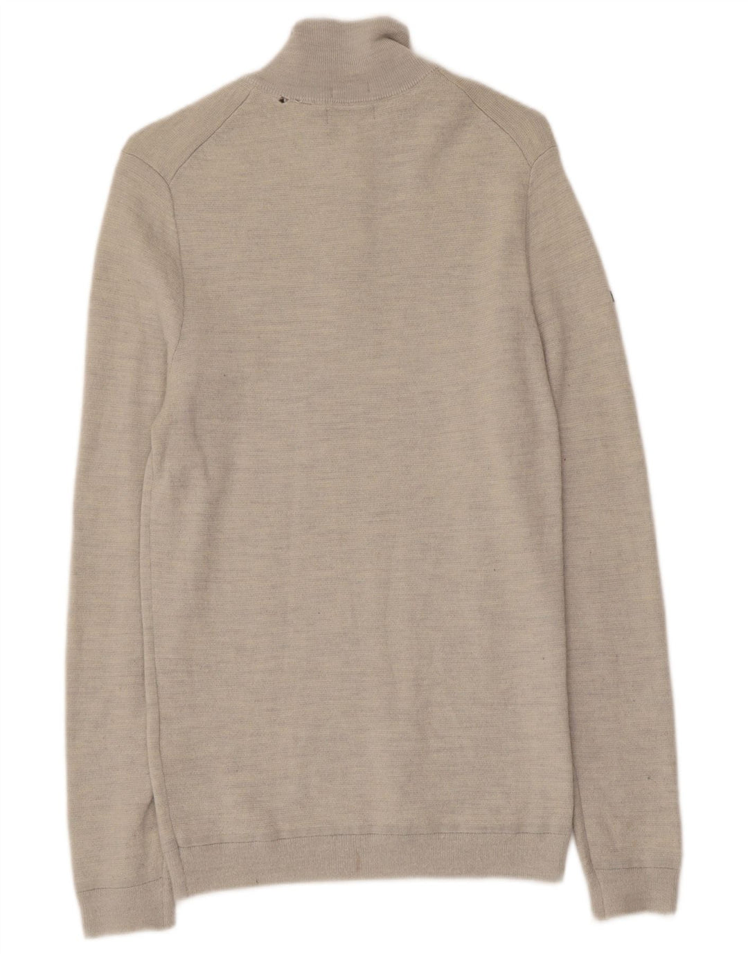 SUPERDRY Męski sweter zapinany na zamek XS, szara wełna