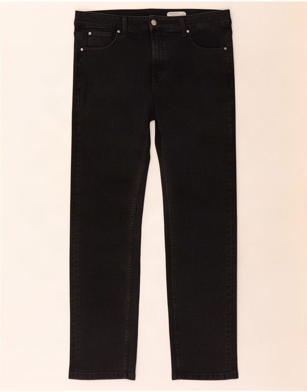 Marks & Spencer Damskie The Sienna Straight Jeans UK 20 2XL W40 L27 Czarne