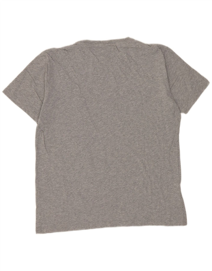 Damska koszulka z grafiką REPLAY Top UK 16, duża, szara