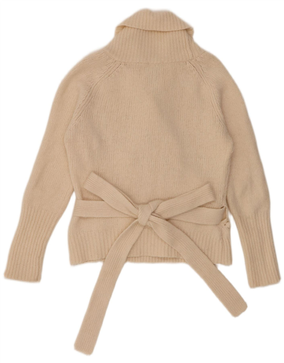 Damski sweter kopertowy Ted Baker, rozmiar 4, duży, beżowy, wełniany