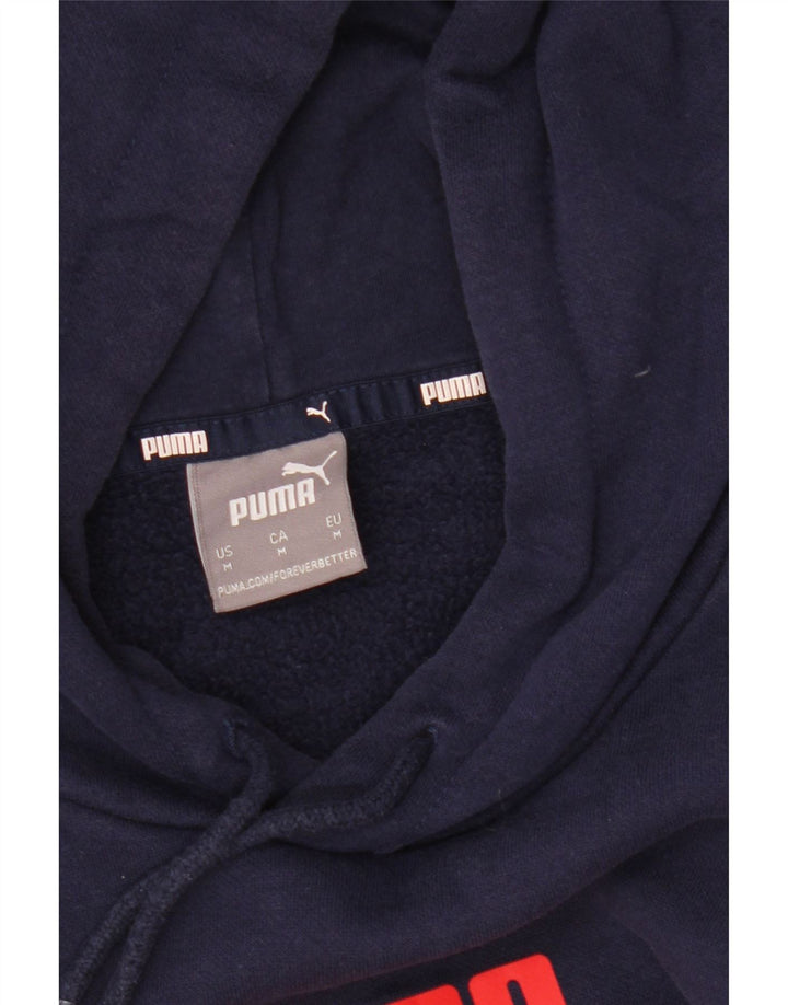 Męski sweter z kapturem Puma z grafiką, w kolorze średniej czerwieni