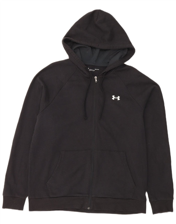 Męski sweter z kapturem i zamkiem Under Armour, duży, czarny, bawełniany