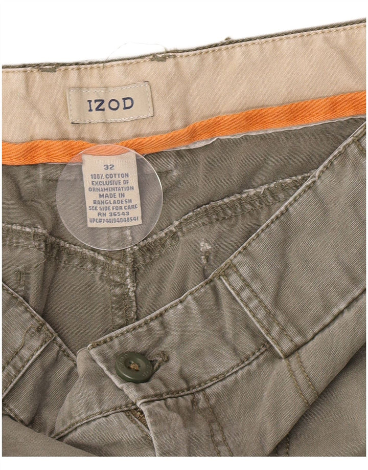Męskie spodenki cargo Izod W32, średnia bawełna khaki