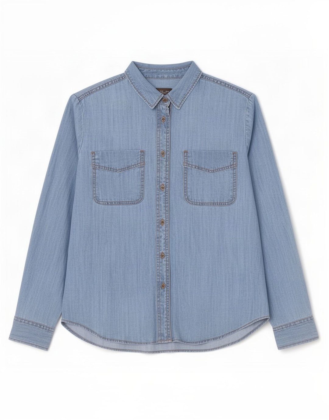 Marks & Spencer Damska koszula dżinsowa oversize UK 10 Small Blue Lyocell