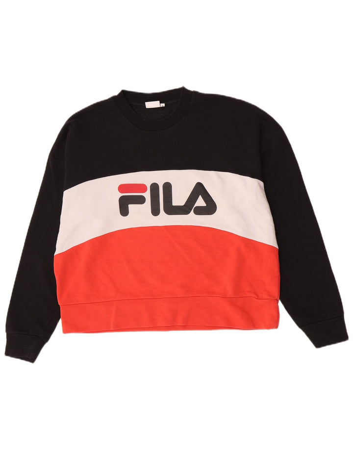 Męska bluza z grafiką Fila, mała, wielobarwna, z blokami kolorów