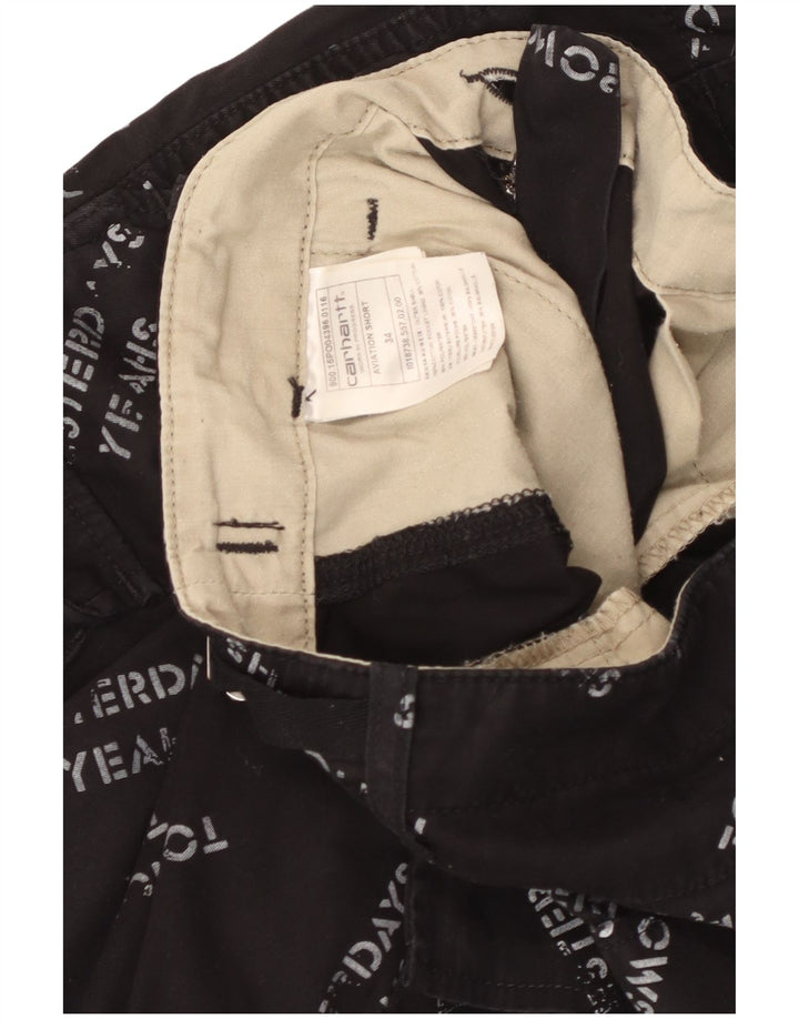 Męskie spodenki cargo CARHARTT W34, duże, czarne, bawełniane