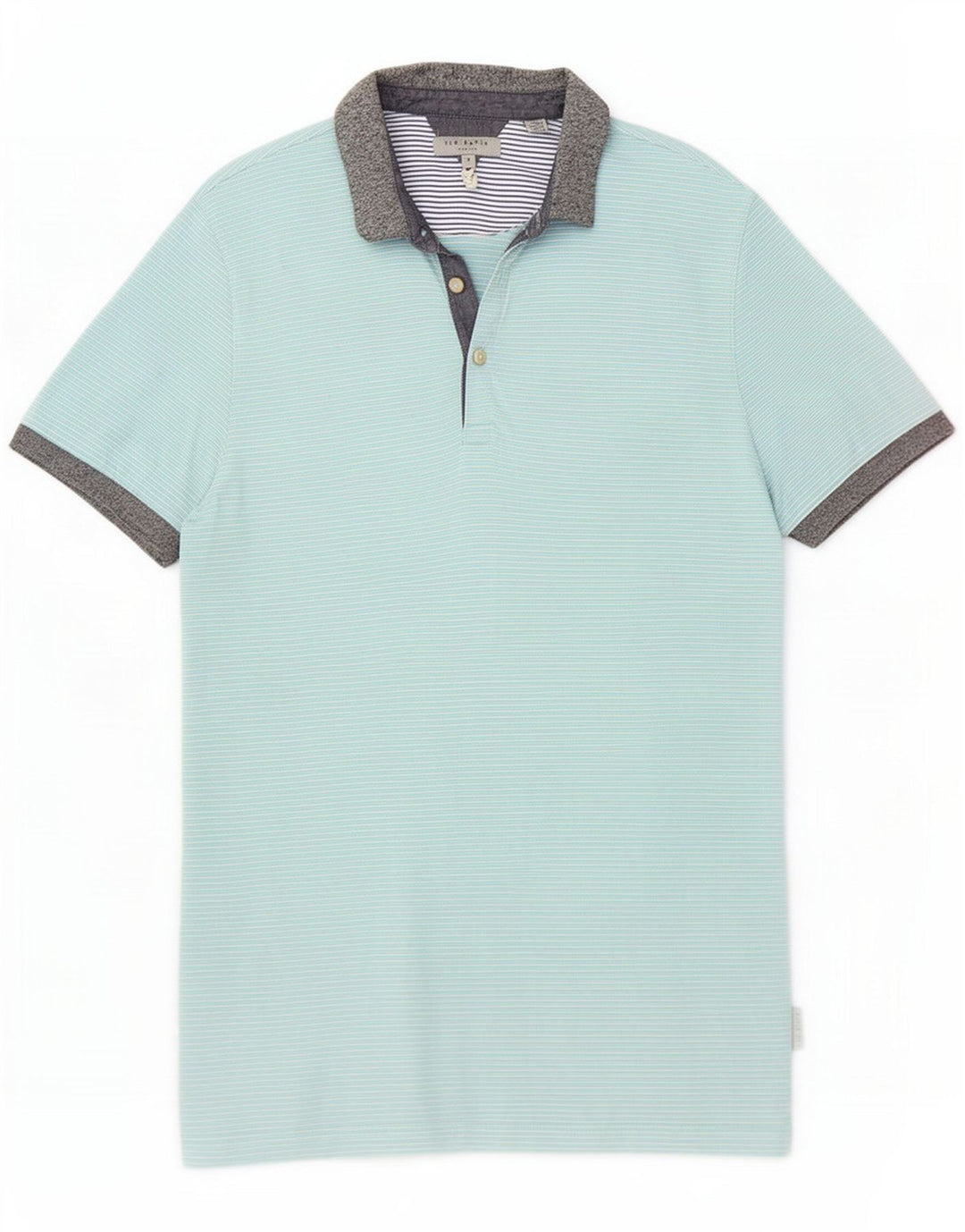 Męska koszulka polo Ted Baker Rozmiar 3 Średnie niebieskie paski bawełniane