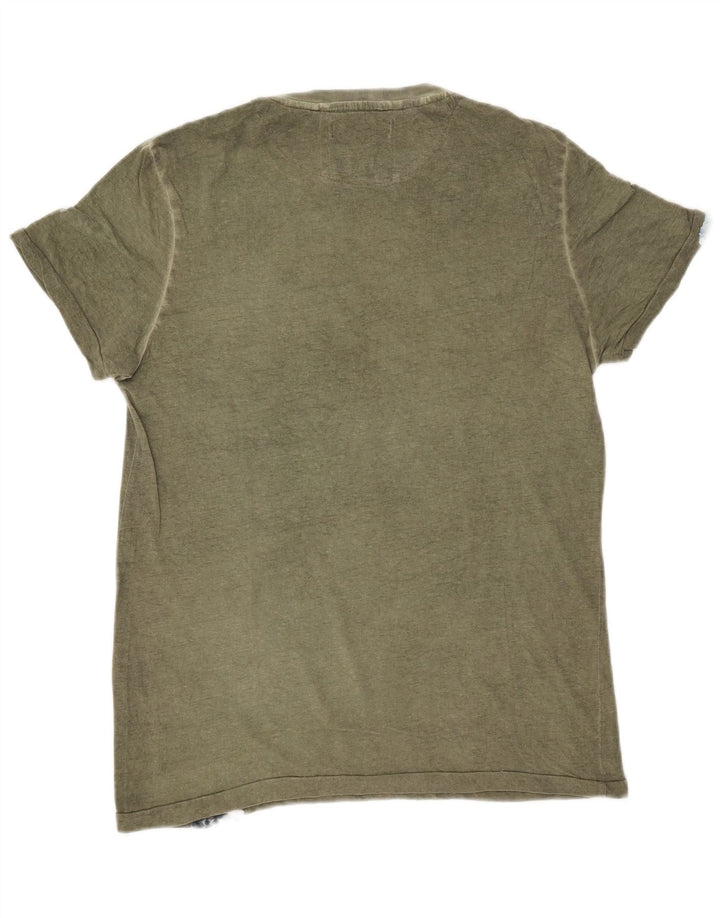 Męski T-shirt z grafiką Desigual Top Medium Khaki