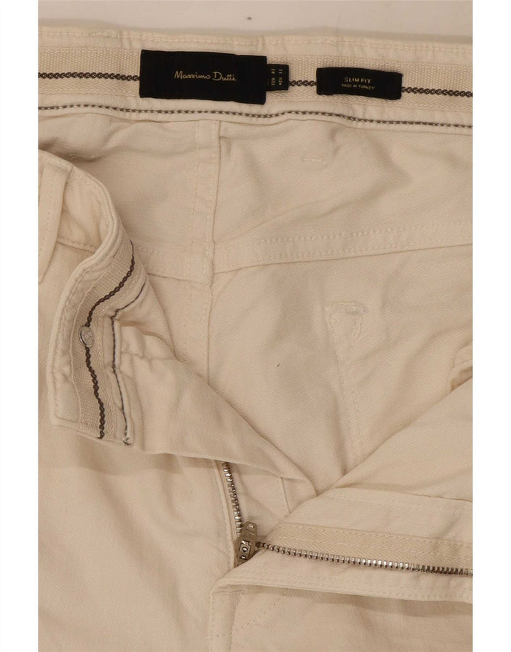 Jeansy damskie Massimo Dutti EU 42 Large W32 L31 Biała bawełna