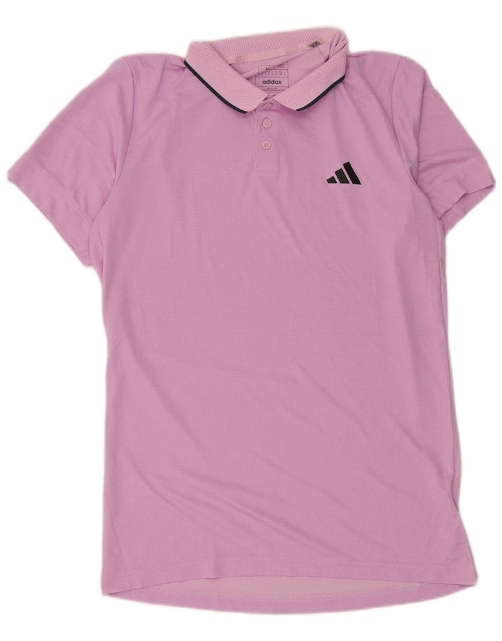 ADIDAS Mens Slim Fit Polo Shirt Medium Purple