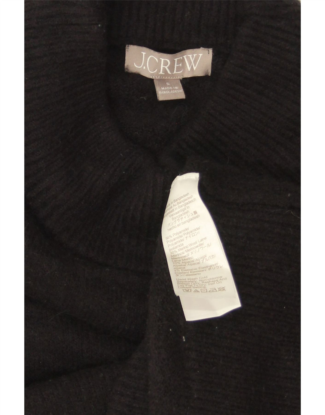 J. CREW Damski sweter oversize z golfem UK 10 Small Black