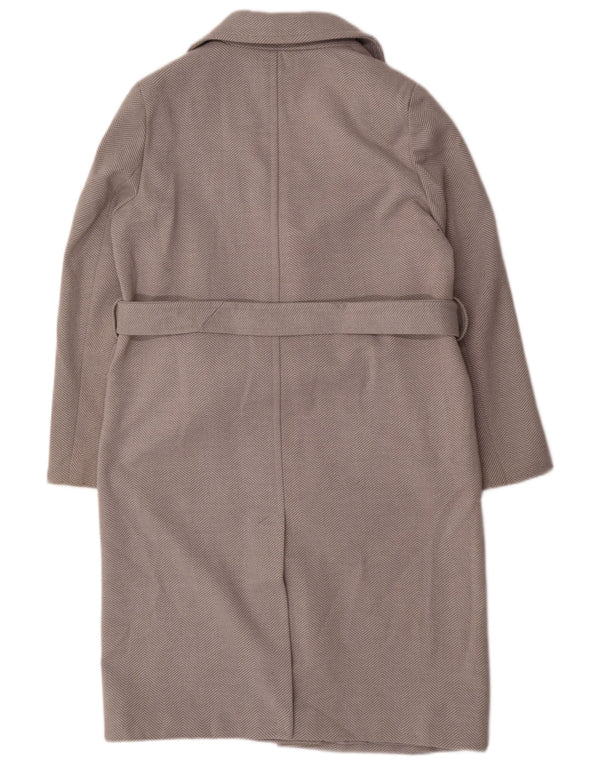 Marks & Spencer Płaszcz damski UK 14, duży, szary, poliester w jodełkę