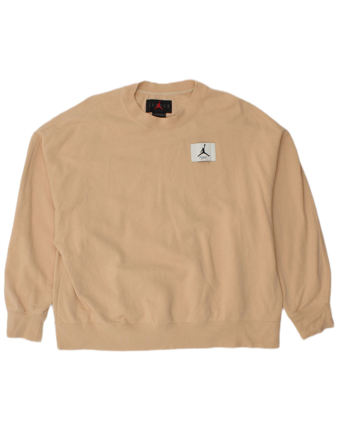 Męski sweter oversize JORDAN, duży, beżowy, bawełniany
