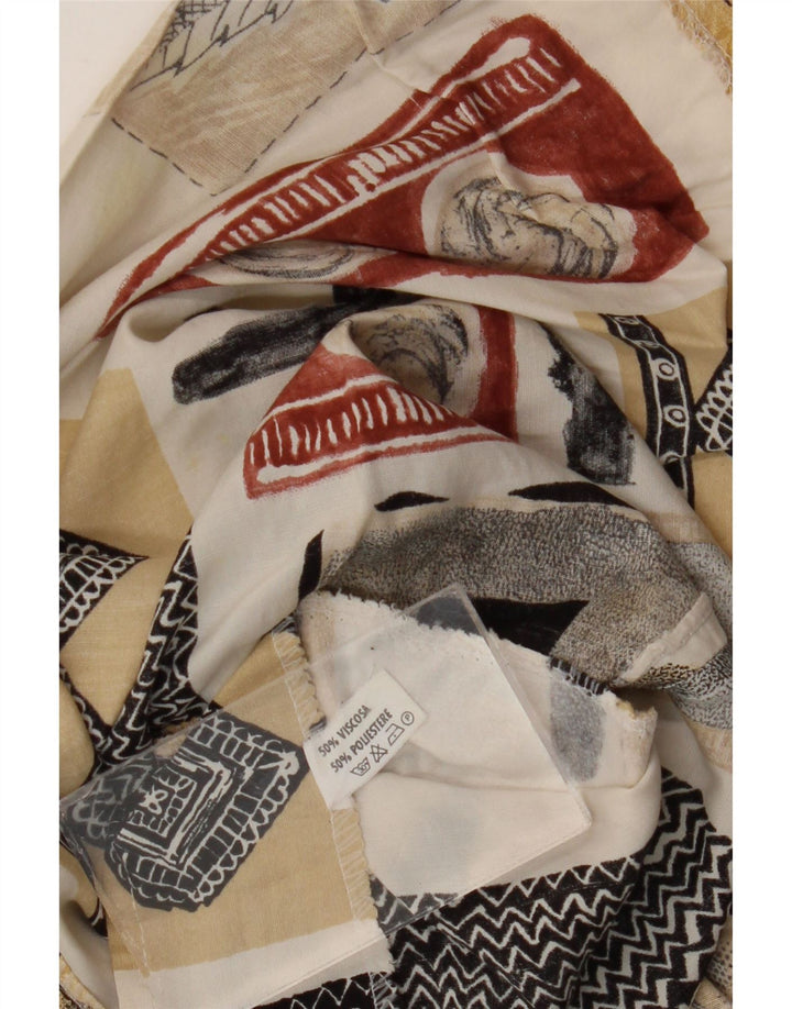 Vintage damska mini spódniczka kopertowa W28 Średnia wielobarwna patchworkowa wiskoza