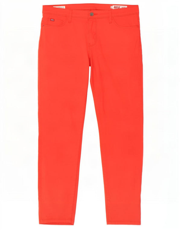 Spodnie damskie Rifle Crudella Mid Rise Slim Casual W32 L28 Czerwona bawełna