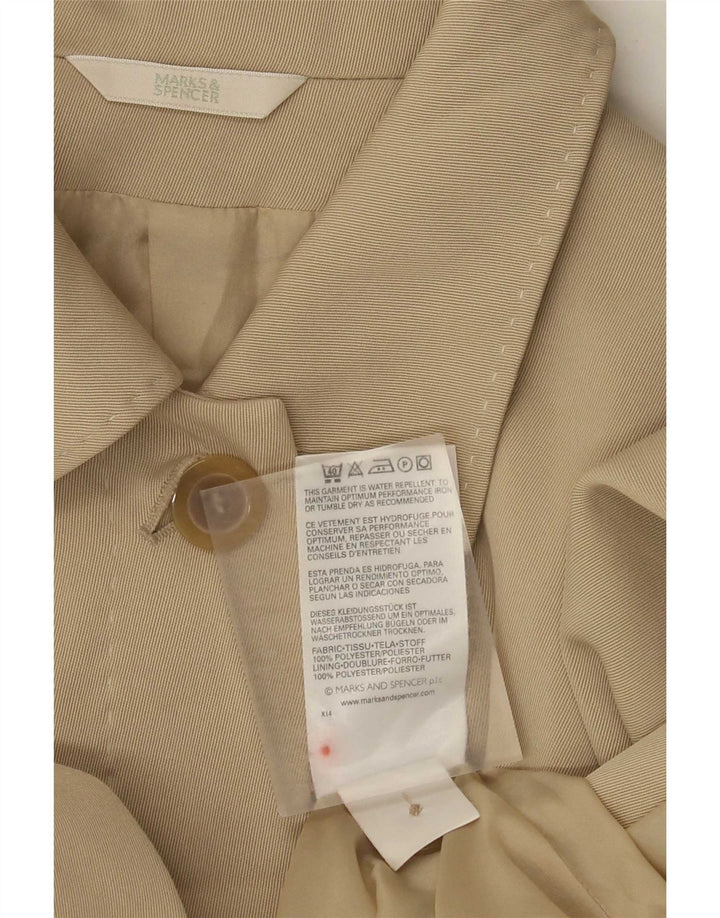 Marks & Spencer Damski płaszcz o standardowym kroju UK 18 XL, beżowy, poliester