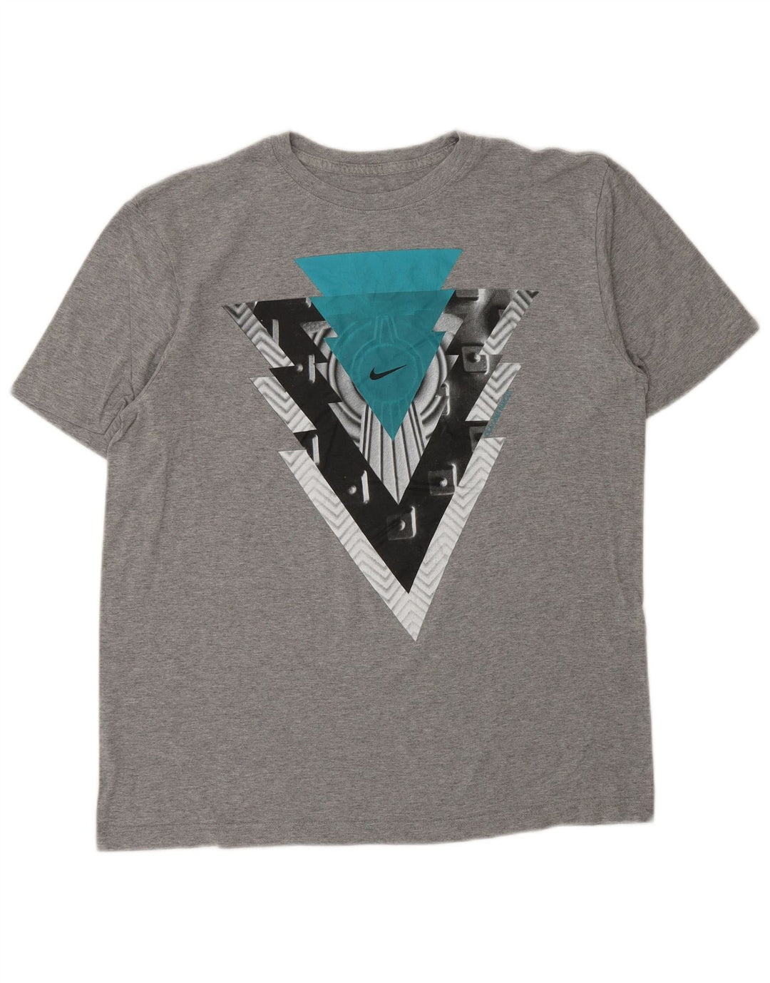 Męski T-shirt NIKE z grafiką, średni szary