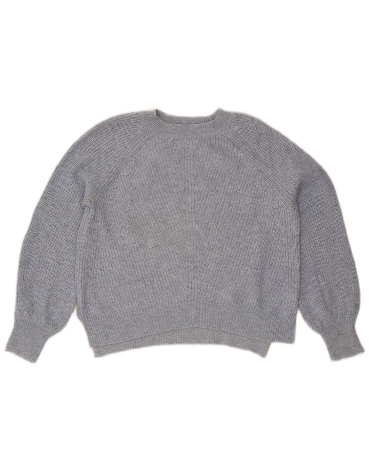 Marks & Spencer Damski sweter oversize z okrągłym dekoltem, UK 10, mały niebieski