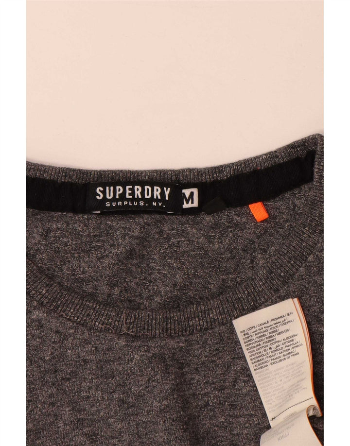 Męski top Superdry z długim rękawem, średnioszary, bawełniany