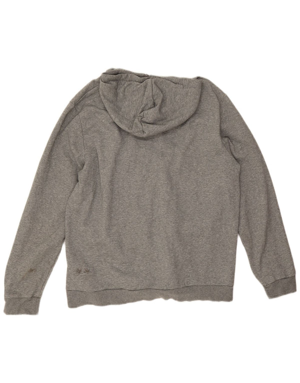 Męski sweter Puma z kapturem i zamkiem XL, szara, bawełniana w bloki kolorów