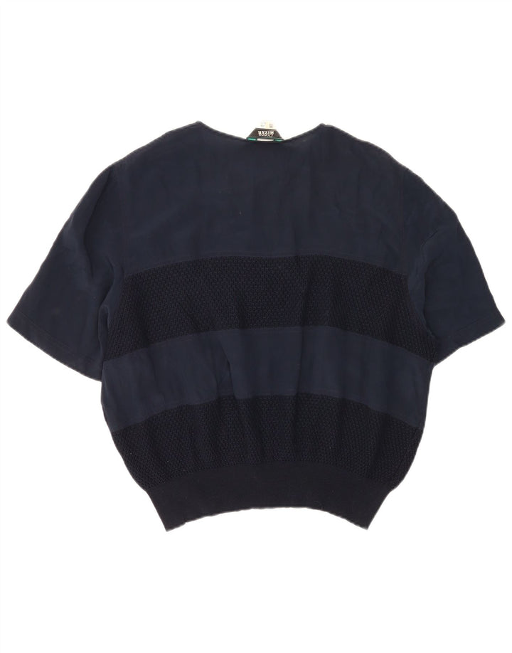 Donna Mizar Damska bluzka top IT 50 XL granatowo-jedwabna
