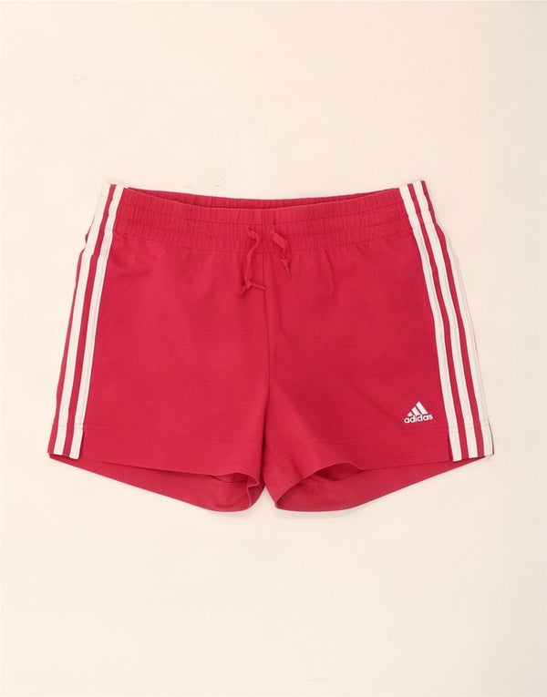 Damskie spodenki sportowe Adidas UK 12/14 Średni różowy bawełniany