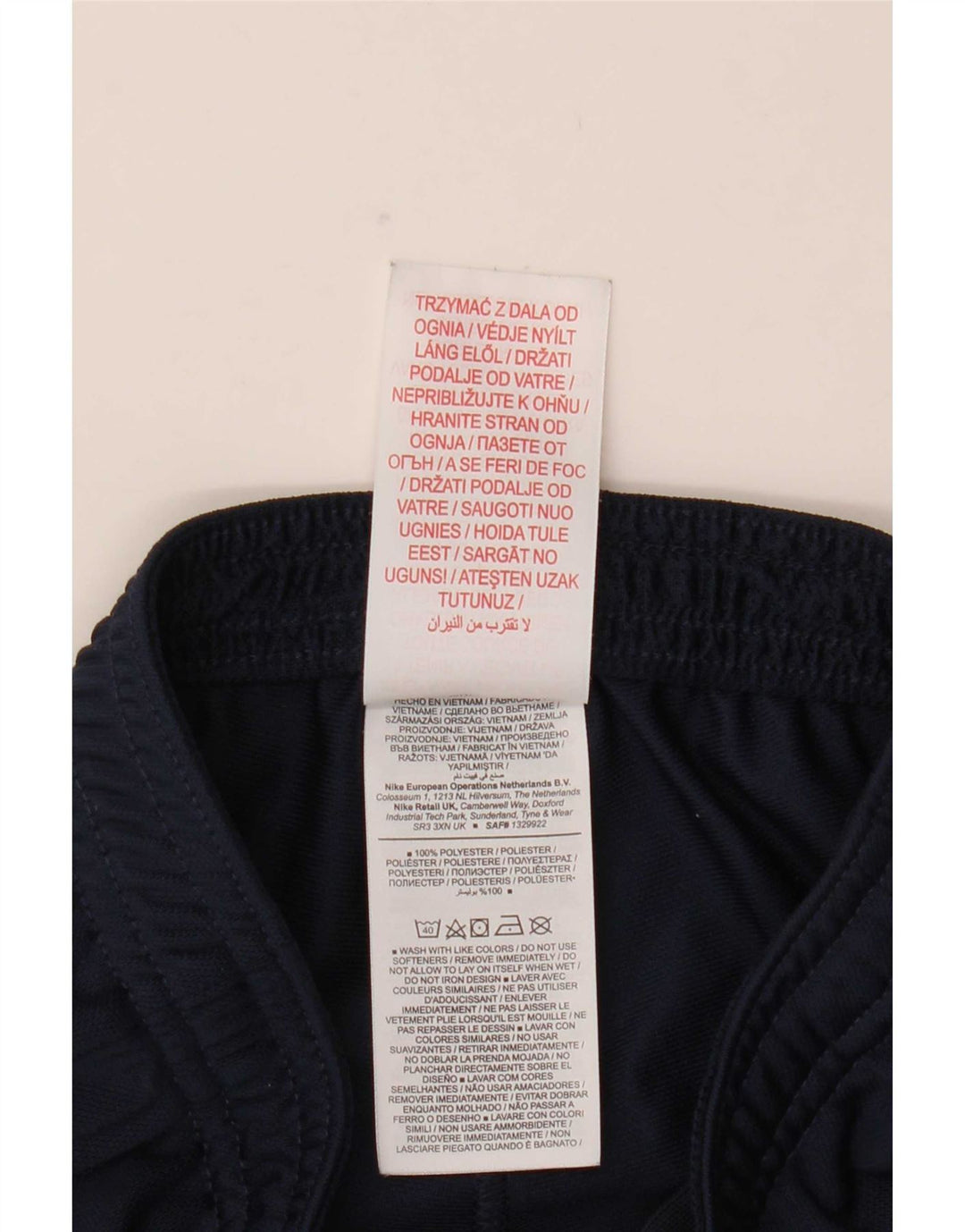 Chłopięce spodnie dresowe Nike Dri Fit 8-9 lat, małe, granatowe, poliestrowe