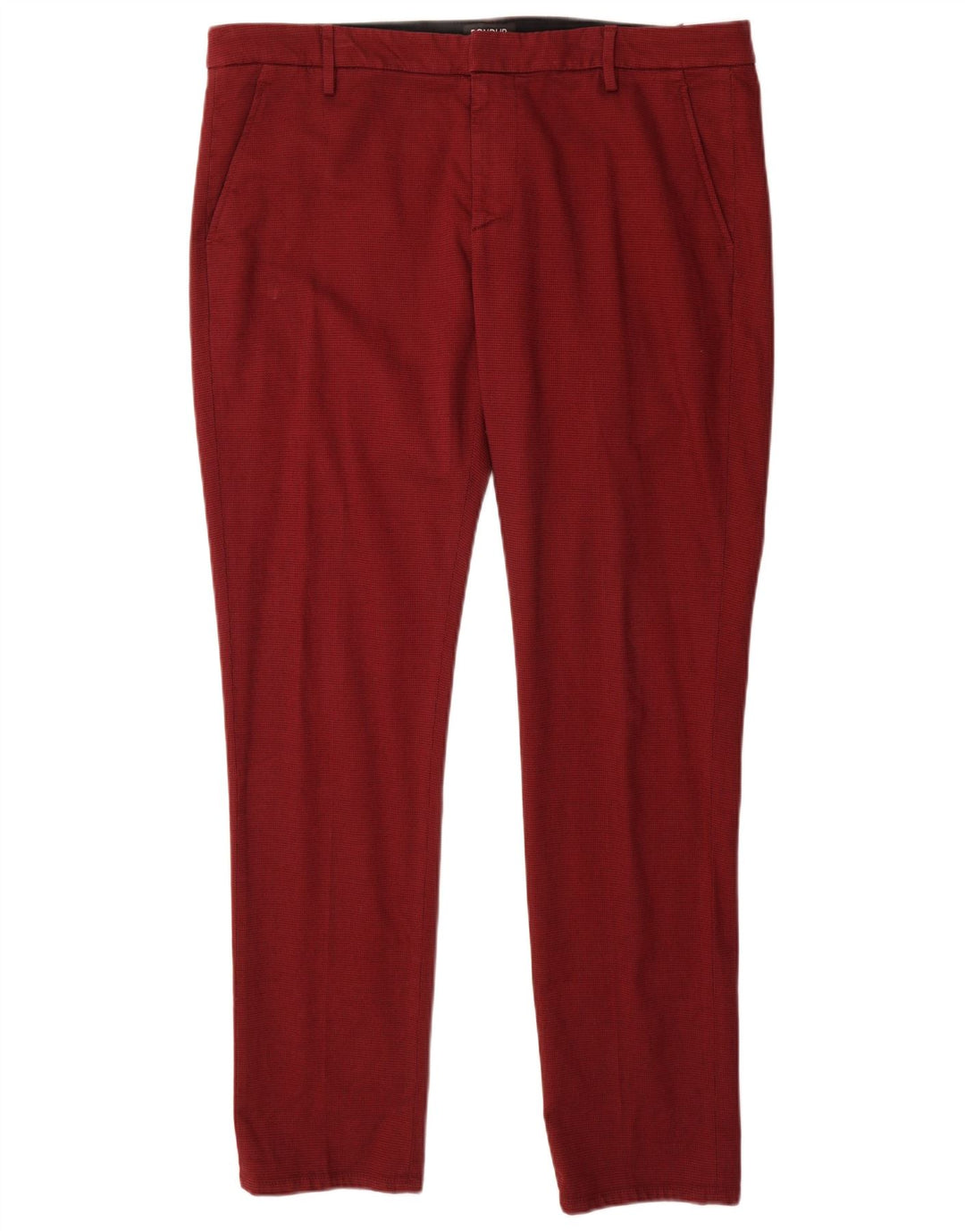 Męskie spodnie typu slim chino Dondup W38 L32 Bordowa bawełna