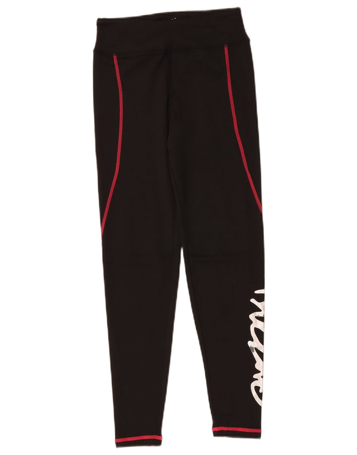 Legginsy dziewczęce MOSSIMO z grafiką 9-10 lat, czarne