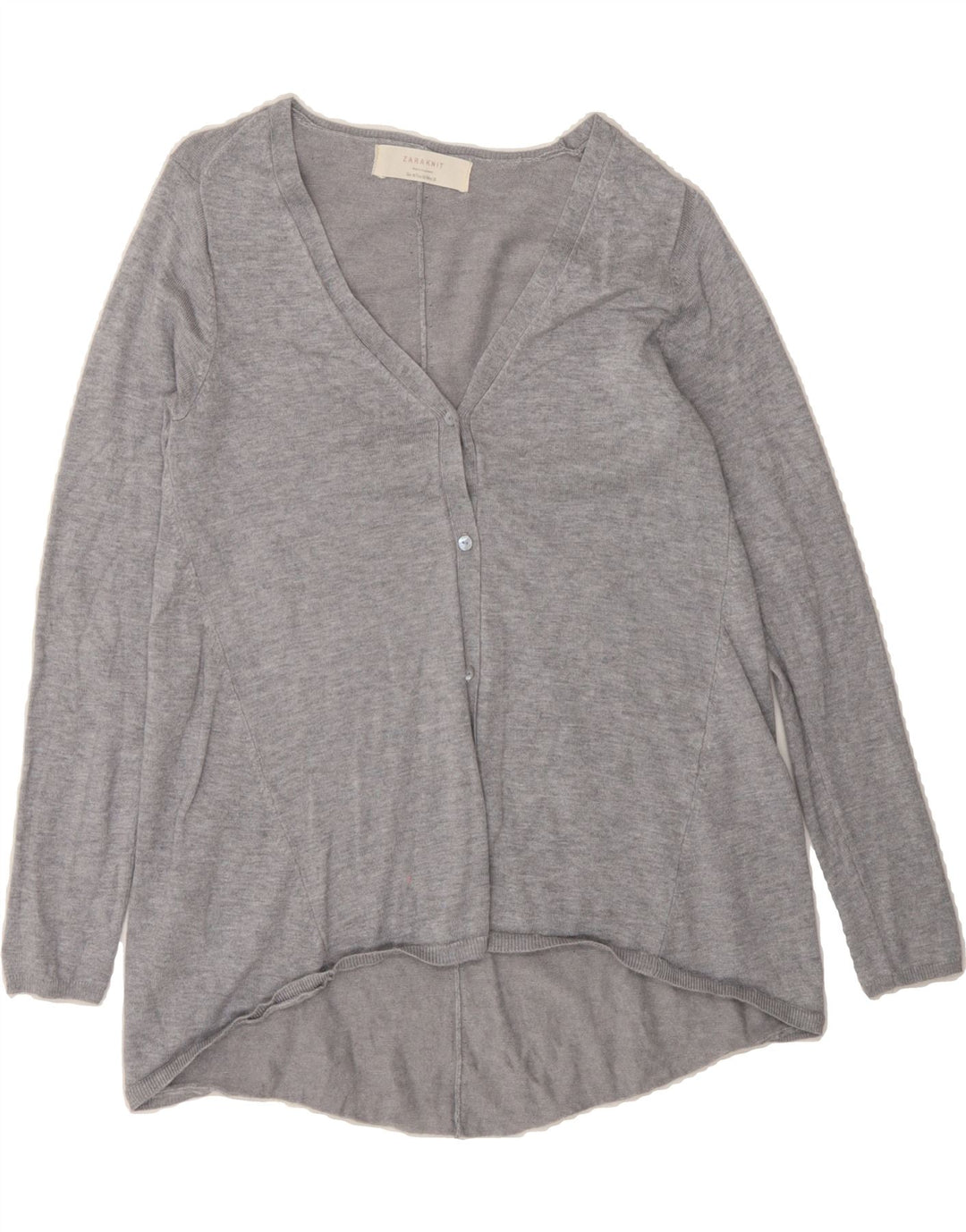 ZARA Womens Cardigan Sweater UK 12 Medium Grey Viscose Vintage Zara and Second-Hand Zara from Messina Hembry 