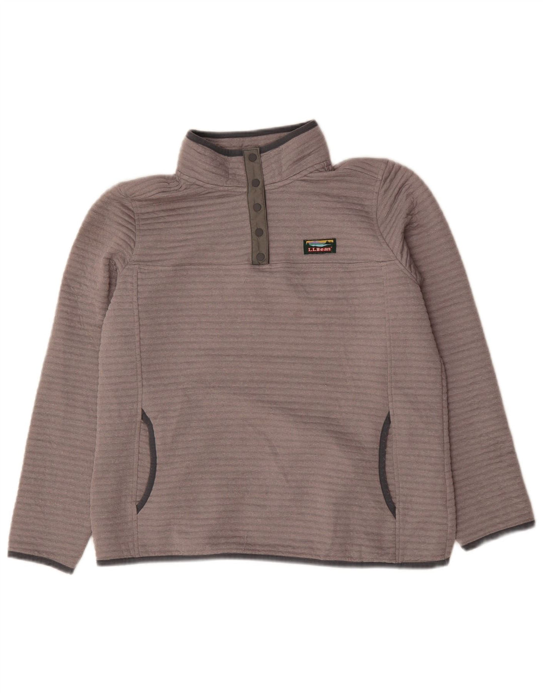 Damska bluza z dekoltem w kształcie litery L.L.Bean, UK 16, duży, szary poliester
