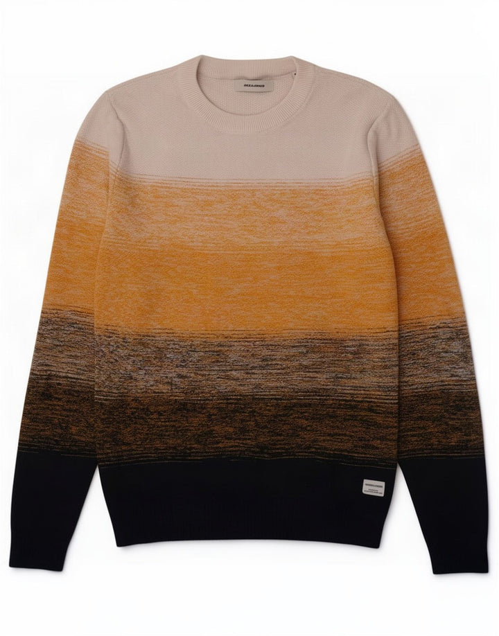 Męski sweter Jack & Jones z okrągłym dekoltem i małymi wielobarwnymi paskami