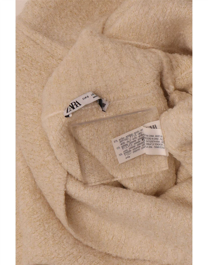Damski podkoszulek z kamizelką oversize Zara UK 10, mały, złamany biały akryl