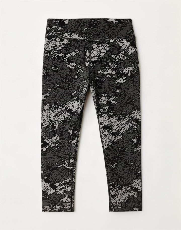 Damskie legginsy Nike Dri Fit Capri UK 12, średnioszare, poliestrowe w cętki
