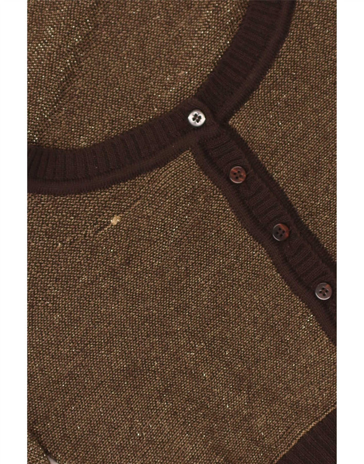 Damski sweter rozpinany Max & Co., UK 12, średni brąz, blok kolorów