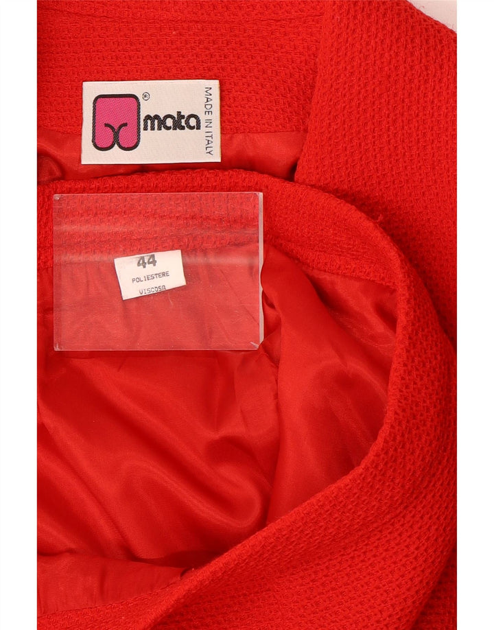 VINTAGE damski 2-częściowy zestaw spódnic IT 44 Medium W26 czerwony poliester