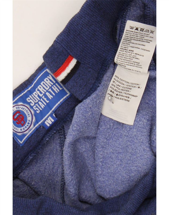 Męskie spodenki sportowe Superdry Graphic, średnioniebieskie, bawełniane