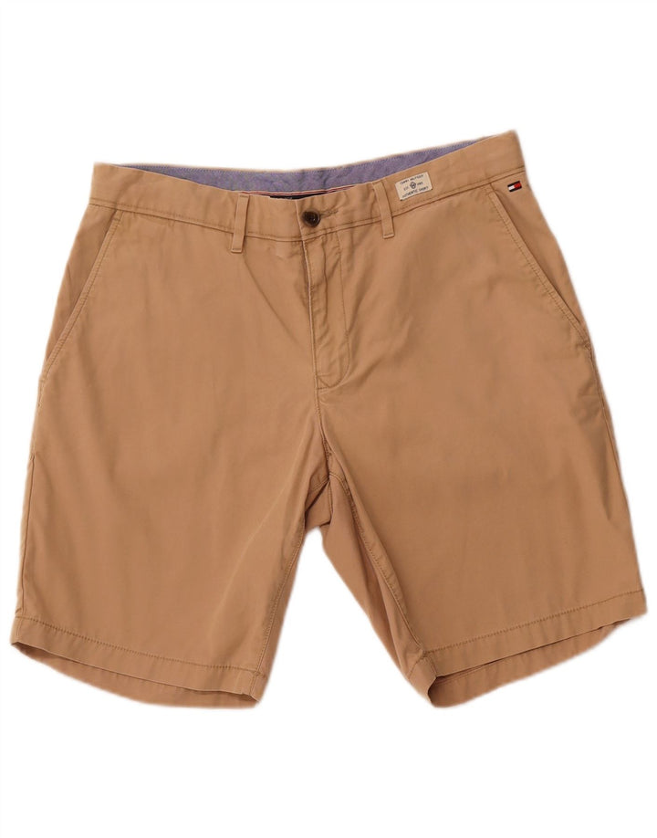 Męskie spodenki chino TOMMY HILFIGER W34 duże, beżowe, bawełniane