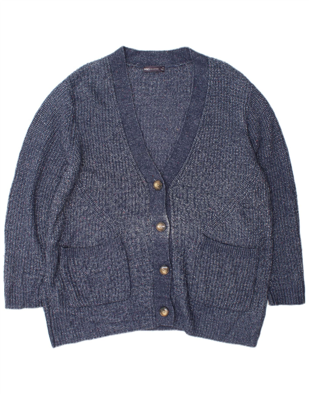 Marks & Spencer Damski sweter oversize UK 18 XL Niebieski nakrapiany