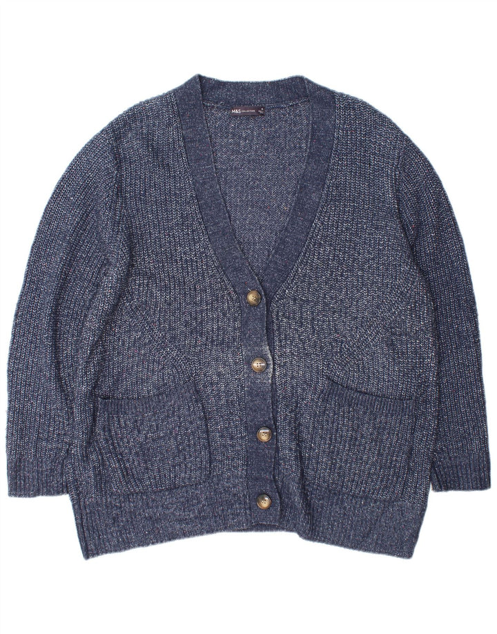 Marks & Spencer Damski sweter oversize UK 18 XL Niebieski nakrapiany