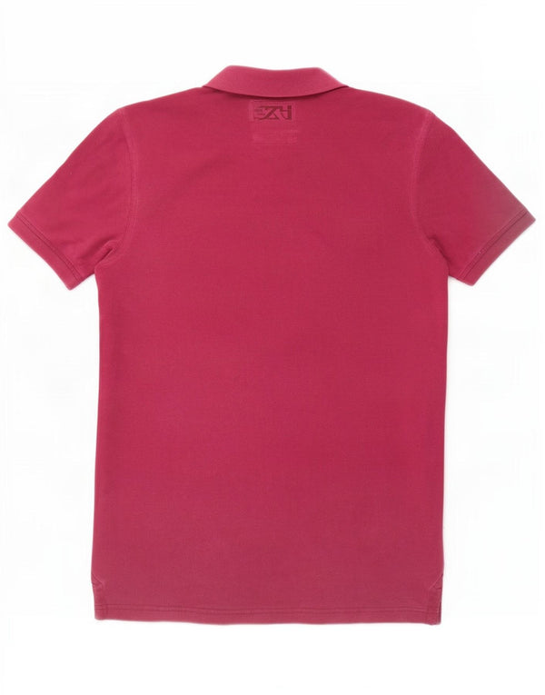 Męska koszulka polo Crew Clothing Średnia bordowa bawełna